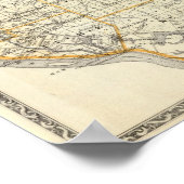 Kaart van Monroe County, DuQuoin en Waterloo Poster (Hoek)