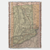  kaart van Montana (1885) Deken (Voorkant Verticaal)