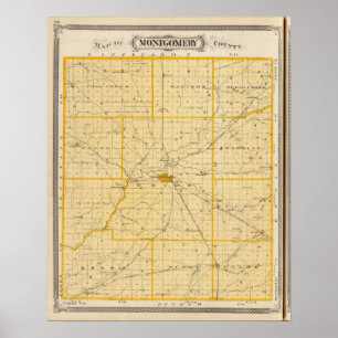 Kaart van Montgomery County Poster
