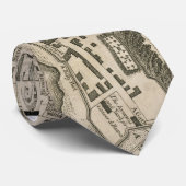  kaart van Montreal (1758) Stropdas (Opgerold)