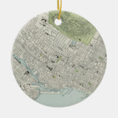 kaart van Montreal (1901) Keramisch Ornament (Voorkant)