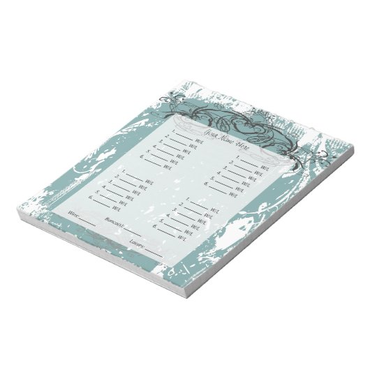 Kaart van mooie Bunco Notitieblok (Gedraaid)