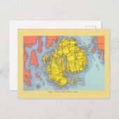  kaart van Mount Desert Island, Maine (Voorkant / Achterkant)