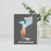 Kaart van Mozambique (Staand voorkant)