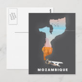 Kaart van Mozambique (Voorkant / Achterkant)