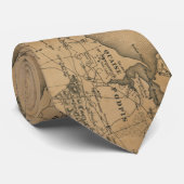  kaart van Nantucket (1869) Stropdas (Opgerold)