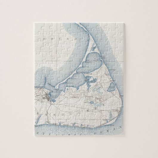  kaart van Nantucket (1919) Legpuzzel (Verticaal)