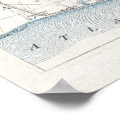  kaart van Nantucket (1919) Poster (Hoek)