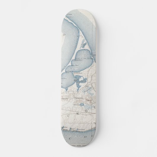 kaart van Nantucket (1919) Skateboard (Voorkant)