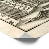 kaart van Napels (1730) Poster (Hoek)