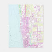 kaart van Napels Florida (1958) Fleece Deken (Voorkant)