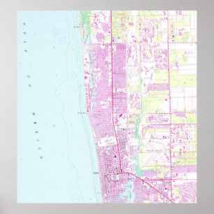 kaart van Napels Florida (1958) Poster