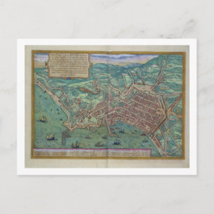 Kaart van Napels, van "Civitates Orbis Terrarum" d