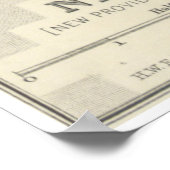  kaart van Nassau Bahamas (1884) Poster (Hoek)