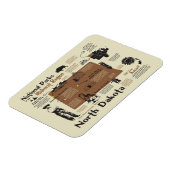 Kaart van nationale parken in North Dakota Magneet (Linkerzijde)