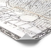  kaart van Neder-Manhattan (1865) Poster (Hoek)