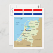 Kaart van Nederland (Voorkant / Achterkant)