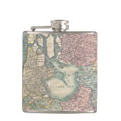  kaart van Nederland (1799) Heupfles (Voorkant)