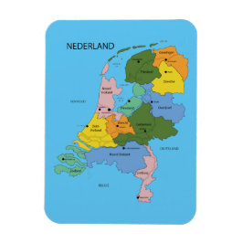Kaart van Nederland magneet
