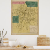  kaart van New Britain CT (1869) Poster (Keuken)