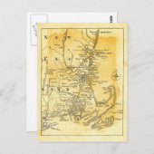  kaart van New England (Voorkant / Achterkant)