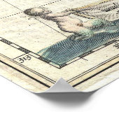 kaart van New England (1635) Poster (Hoek)