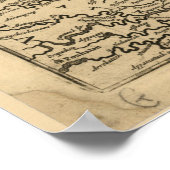  kaart van New England (1685) Poster (Hoek)