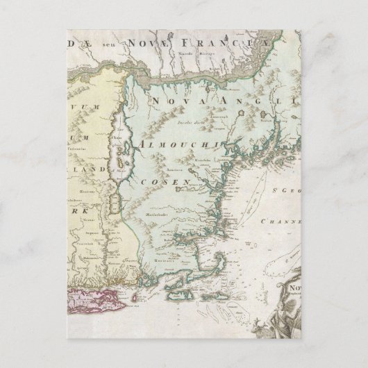 kaart van New England (1716) (Voorkant)