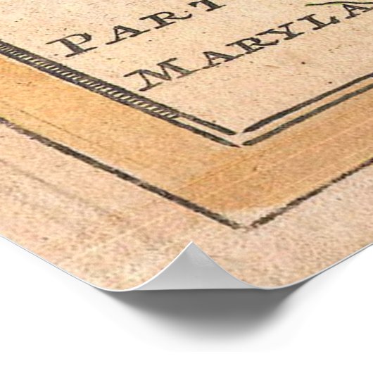  kaart van New England (1729) Poster (Hoek)