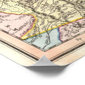  kaart van New England (1821) Poster (Hoek)