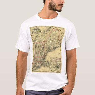 Kaart van New England and Surround (1860) T-shirt