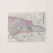 kaart van New Hampshire (1855) Legpuzzel (Horizontaal)