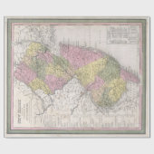 kaart van New Jersey Cadeaupapier (Vlak)