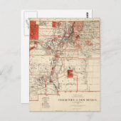  kaart van New Mexico (1882) (Voorkant / Achterkant)