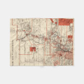  kaart van New Mexico (1882) Fleece Deken (Voorkant (Horizontaal))