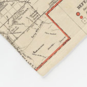  kaart van New Mexico (1882) Fleece Deken (Hoek)