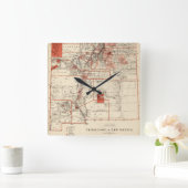 kaart van New Mexico (1882) Vierkante Klok (Huis)