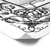  kaart van New Orleans (1880) BW Poster (Hoek)