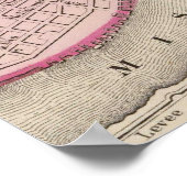  kaart van New Orleans (1880) Poster (Hoek)