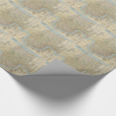  kaart van New Orleans (1919) Cadeaupapier (Hoek)