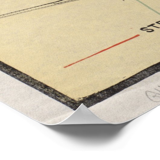 kaart van New Orleans (1919) Poster (Hoek)