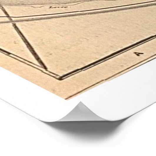 kaart van New Orleans LA (1908) Poster (Hoek)