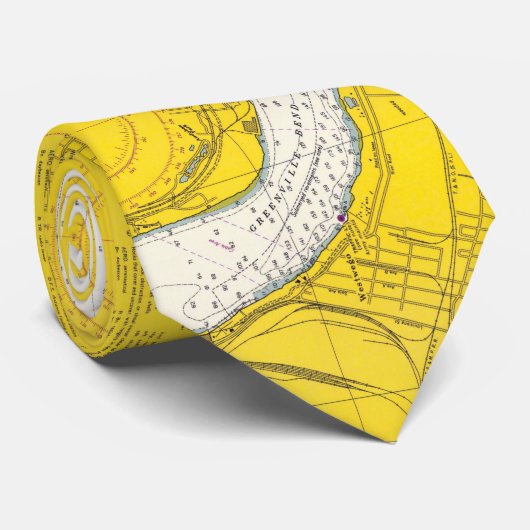  kaart van New Orleans LA (1966) Stropdas (Opgerold)