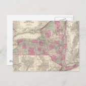  kaart van New York (1864) (Voorkant / Achterkant)