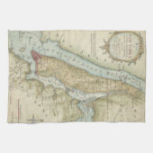  kaart van New York (1869) Theedoek (Horizontaal)