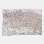 kaart van New York (1884) Theedoek (Horizontaal)