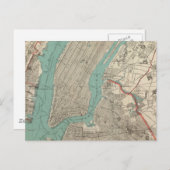  kaart van New York (1890) (Voorkant / Achterkant)