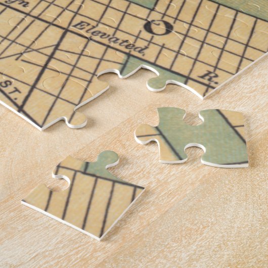 kaart van New York (1900) Legpuzzel (Zijkant)