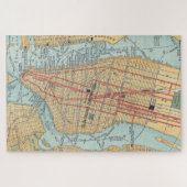 kaart van New York (1900) Legpuzzel (Horizontaal)