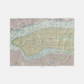 kaart van New York (1901) Fleece Deken (Voorkant (Horizontaal))